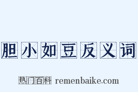 胆小如豆反义词是什么意思的图片